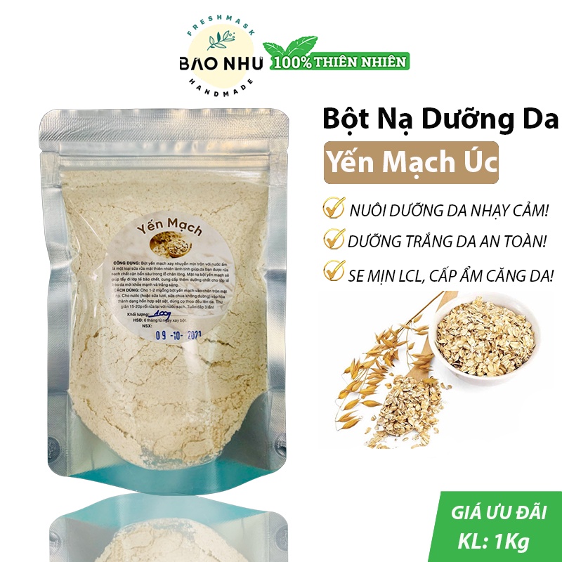 1kg bột yến mạch dưỡng da/tắm trắng - baonhu_handmade