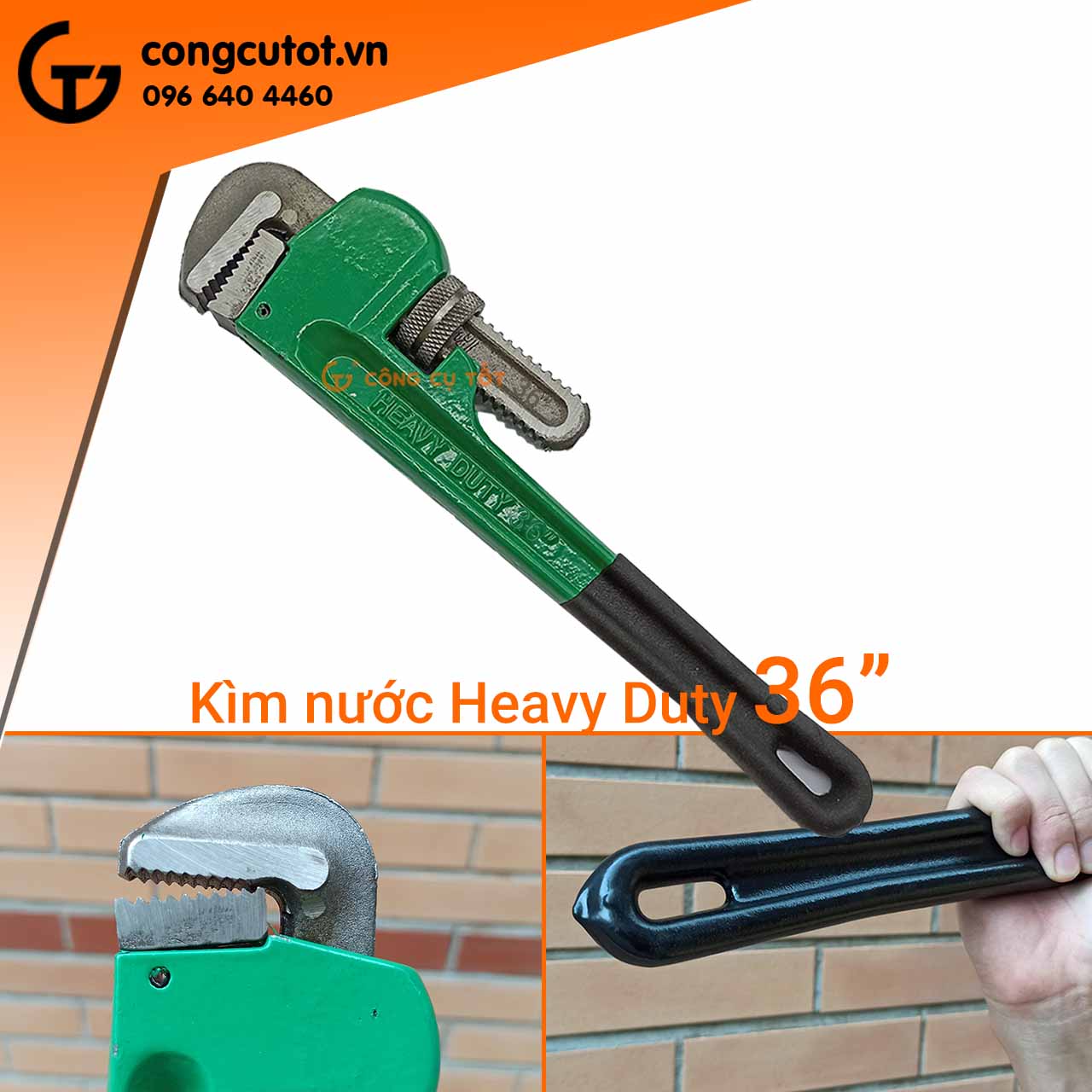 Mỏ lết, kìm cá sấu - Kìm nước Heavy Duty size tùy chọn