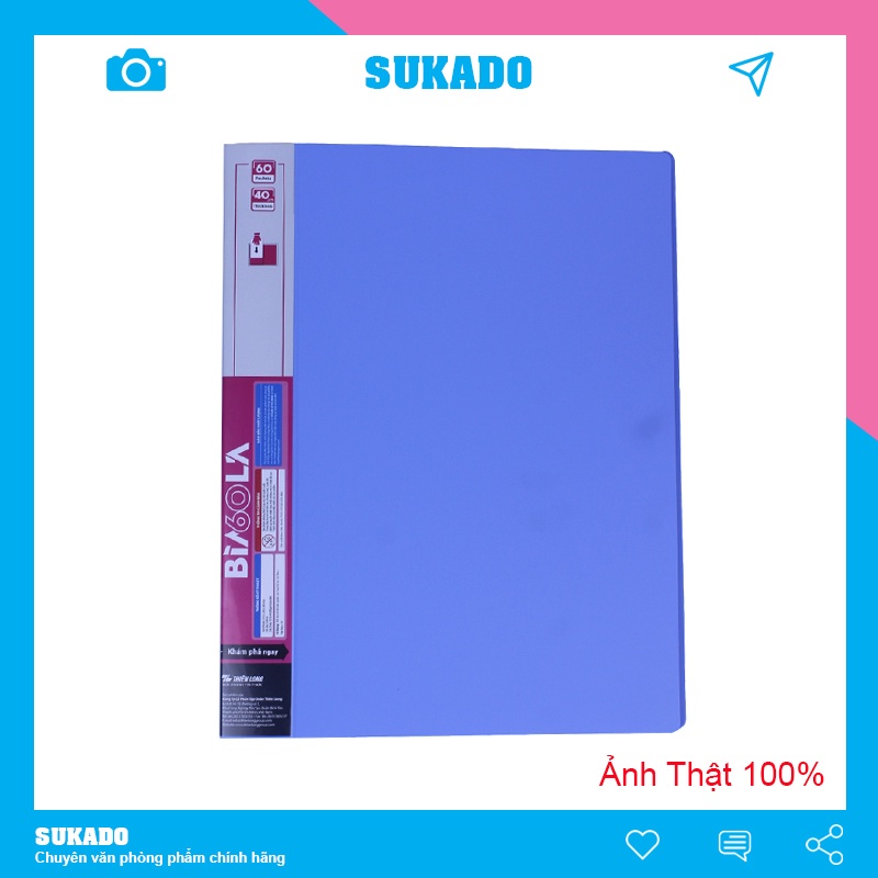 Bìa nhiều lá thiên long nhựa 20 - 40 - 60 lá fo db-01 sukado