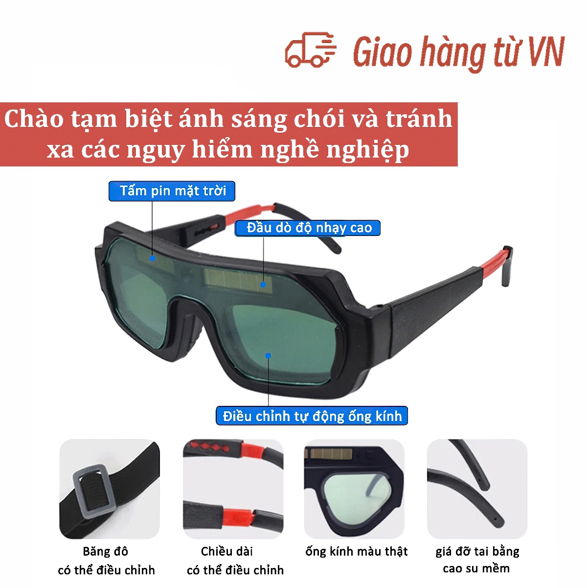 kính hàn Tx012s, kính hàn điện tử chính hãng tặng hộp đựng tấm chắn sỉ hàn