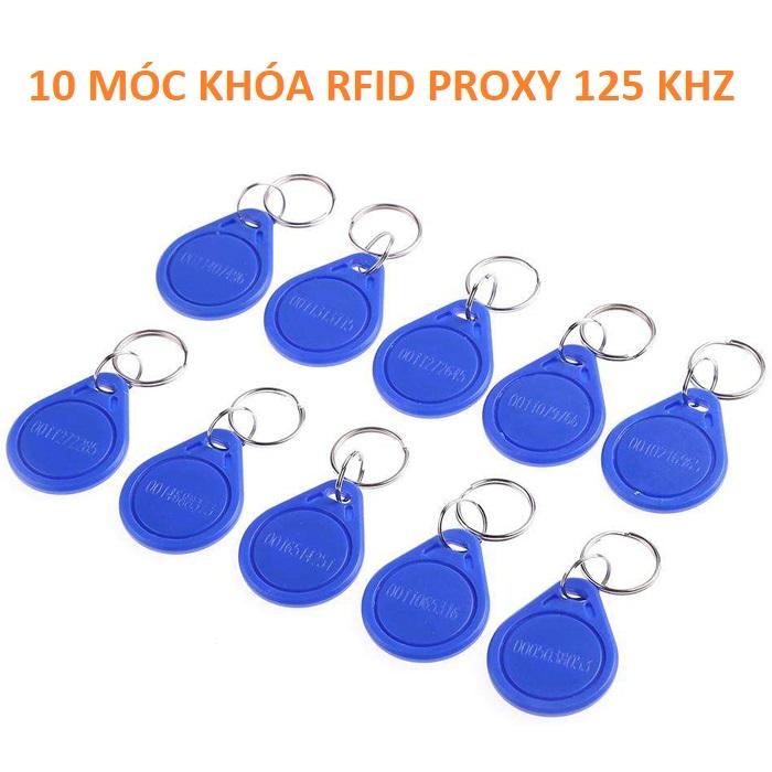 10 thẻ móc khóa RFID Proxy 125 Khz (mã số cố định, không sao chép được) - ATDTECH