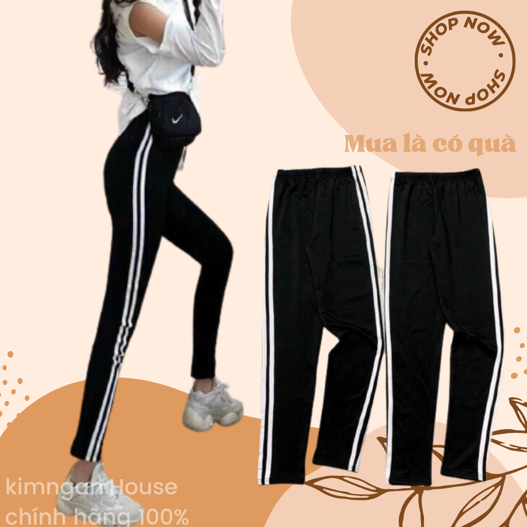 Quần legging nữ phối dọc sườn kimngan.house