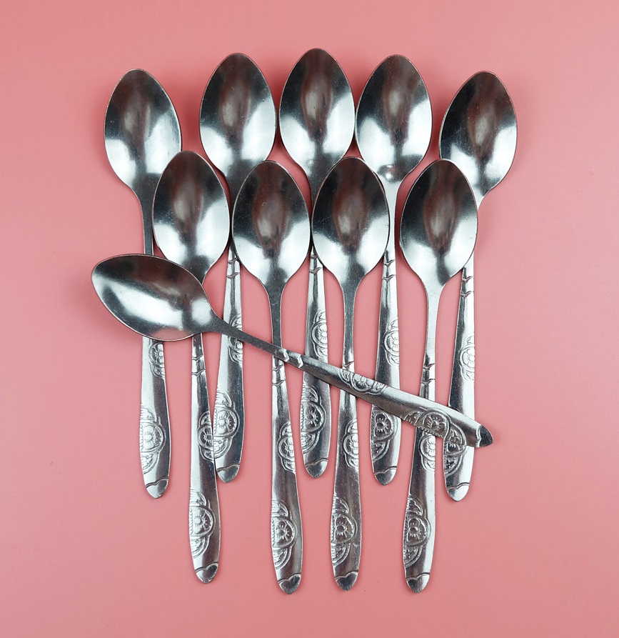 Set 10 thìa cà phê inox dài 13cm