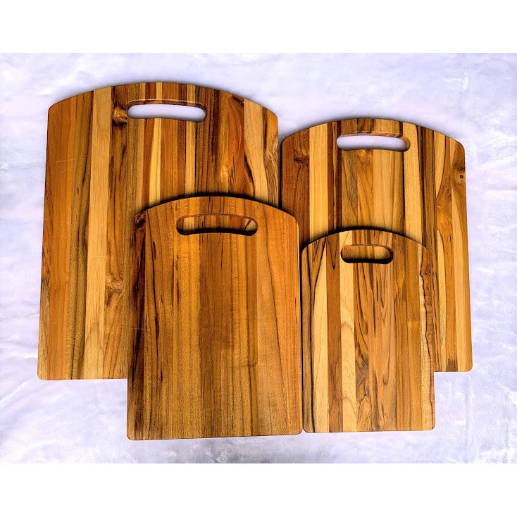 Thớt gỗ Teak chữ nhật bo đầu Oval CNO