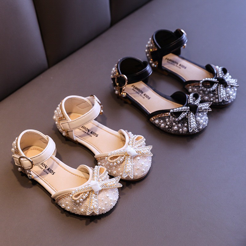 Giày Sandal Nơ Đế Mềm Kiểu Công Chúa Đáng Yêu Dành Cho Bé Gái xả lỗ(K213)