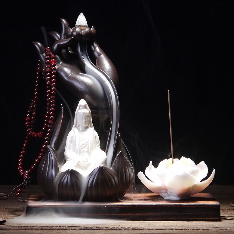 Thác khói trầm hương - Thác Phật Thủ Liên Hoa + 10 Nụ Trầm tự nhiên