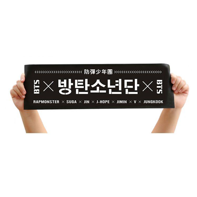 [HCM]Banner biểu ngữ cầm tay vải BTS đen