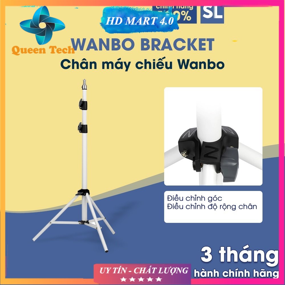 Chân máy chiếu Wanbo Bracket White 3 chân trụ dễ dàng gấp gọn và điều chỉnh góc độ