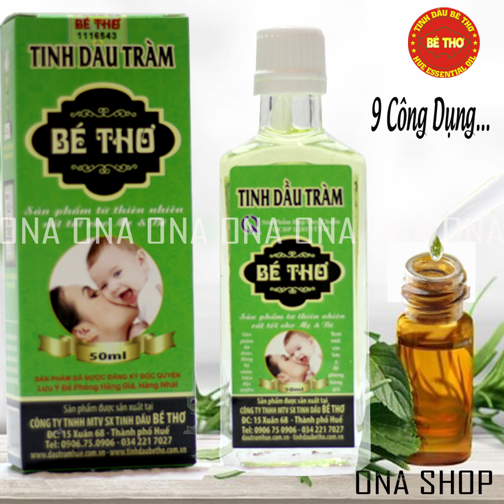 Tinh Dầu Tràm Huế Bé Thơ Loại I Phòng Cảm Hiệu Quả loại 50ml Đảm Bảo Hàng Chất Lượng