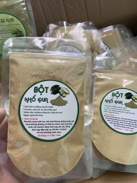 100g bột khổ qua nguyên chất, mặt nạ đắp mặt khổ qua handmade