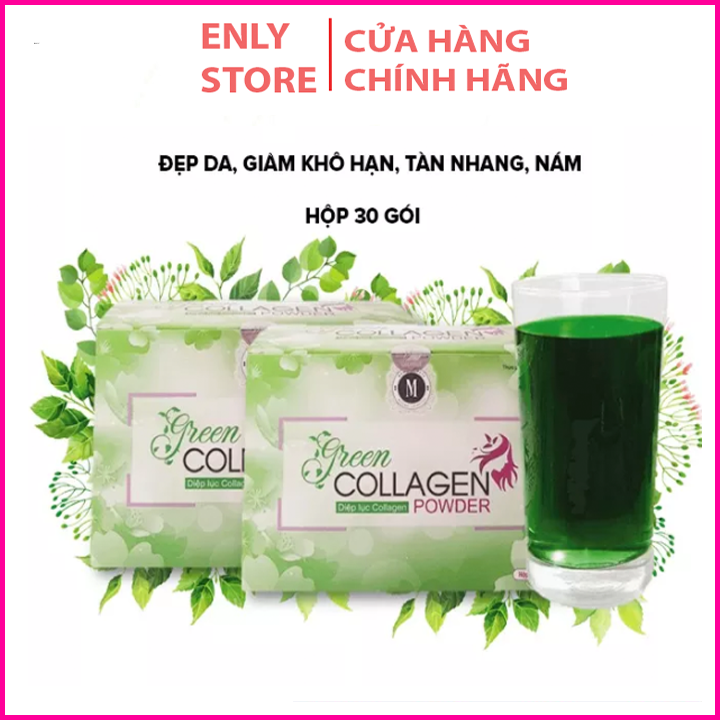 Diệp Lục Collagen Uống Hộp 30 Gói, Chính Hãng Date Mới 2025, Đẹp Da, Giảm Thâm, Nám, Tàn Nhang, Mụn-Vala Store