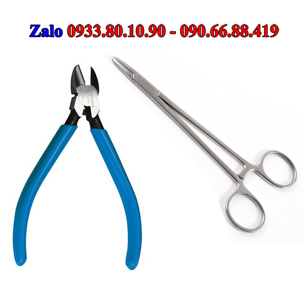 Set 2 cây - Kìm cắt kim + Pen kẹp kim phun xăm