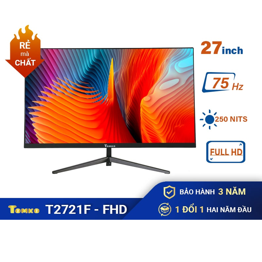 Màn Hình Gaming Tomko 27 inch Cong Tràn Viền  T2721F Độ Phân Giải 1920X1080 Hình Ảnh Đẹp Sắc Nét - B