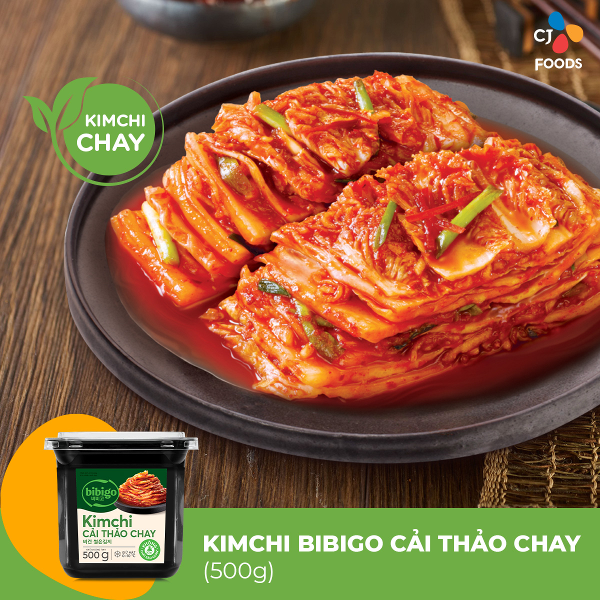Kim chi Bibigo cải thảo cắt lát hộp 500g