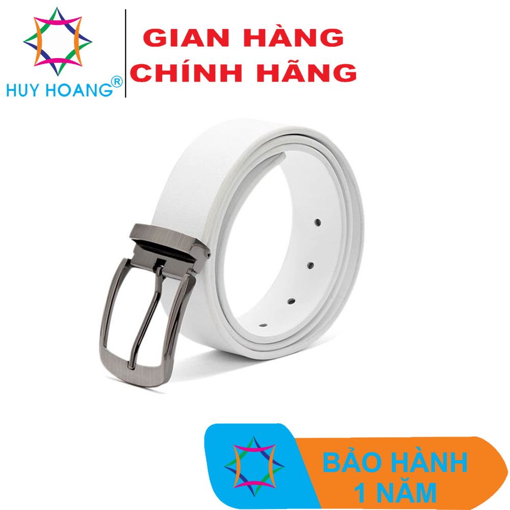 Th4107 - dây nịt nam da bò đầu kim màu trắng