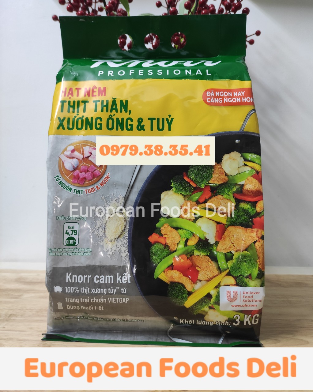 Hạt Nêm Knorr Gói 3KG Gía Sỉ Cho Nhà Hàng