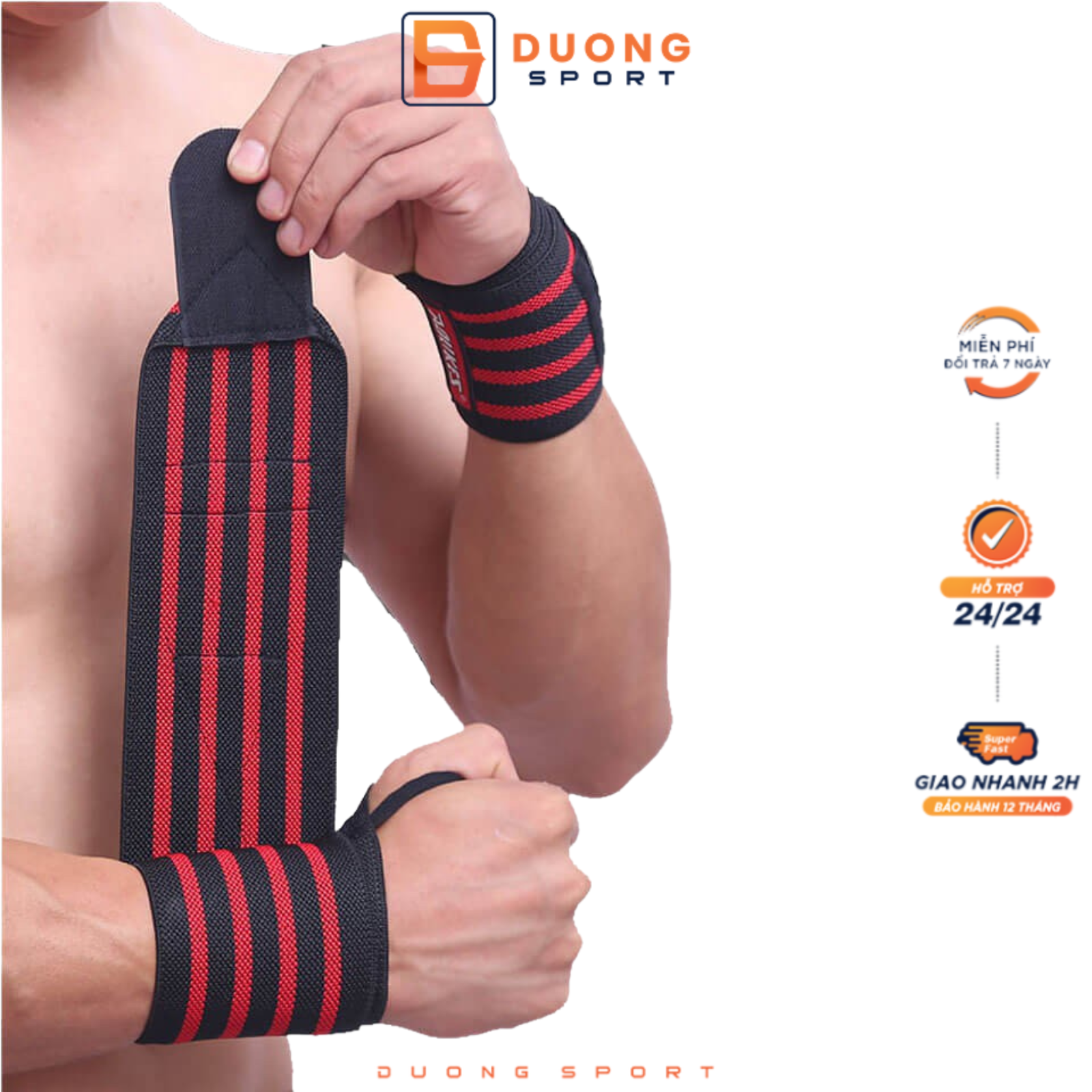 Đôi Dây Quấn cổ tay Aolikes phụ kiện tập gym cao cấp