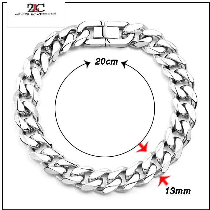 [HCM]Lắc tay Inox Nam cao cấp Bảo hành Không Đen Không Gỉ 13mm