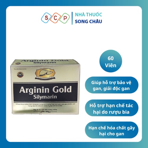 Arginin Gold Silymarin hộp 60 viên