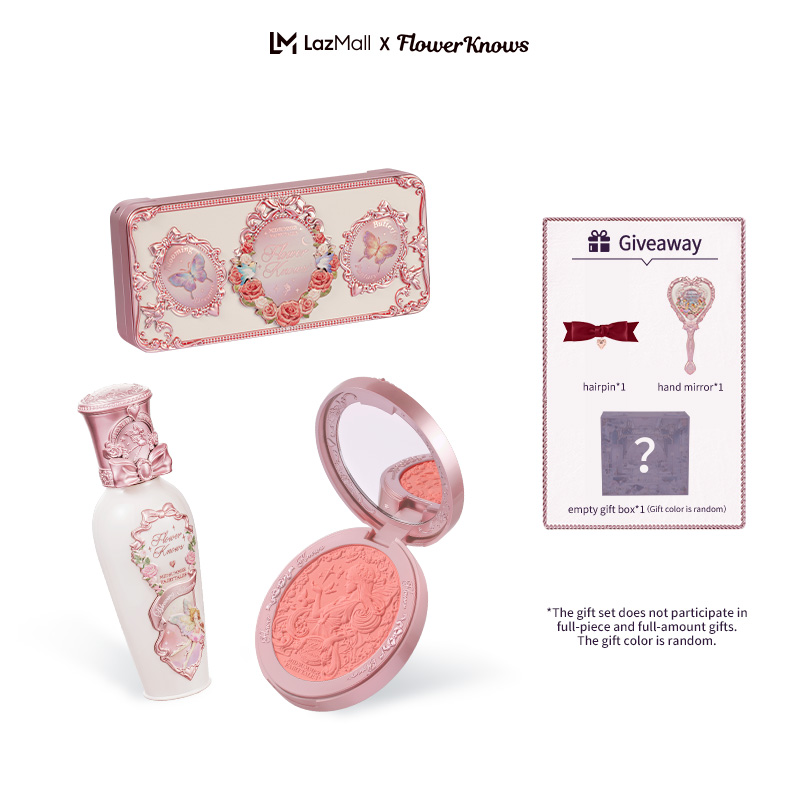 Flower Knows Midsummer Fairytales Collection 3pcs Makeup Palettes & Sets include blush