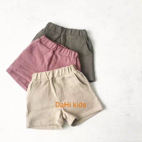 [ Bán Lẻ Giá Buôn] Quần Đùi Trẻ Em Có Túi Vải Đũi Xước Mát Nhẹ Size Từ 10kg Đến 35kg