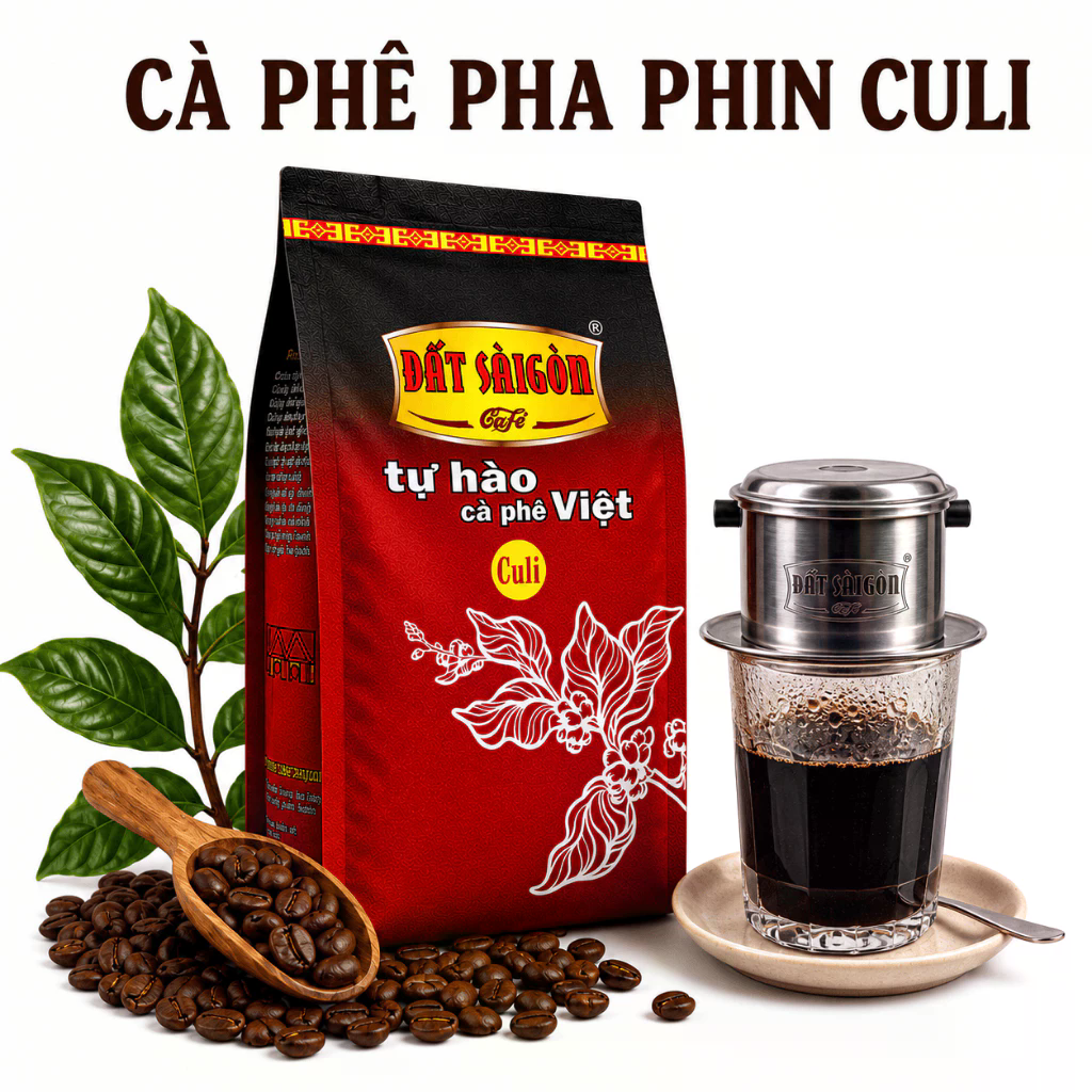 Cà Phê Pha Phin Culi - Đất Sài Gòn Cafe | Gói 500gr
