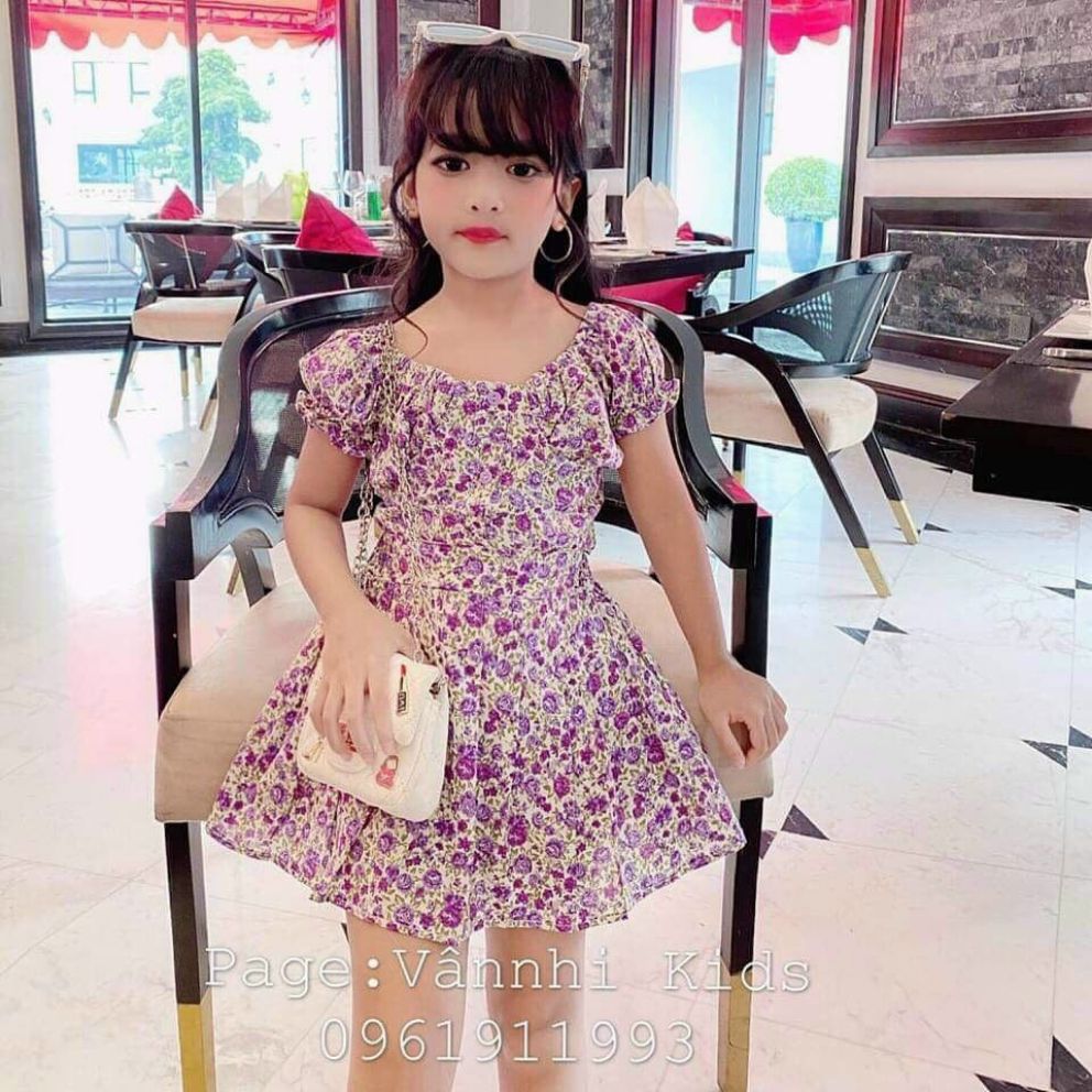 [HCM][Hot] Đầm hoa nhí xinh tươi cho bé gái dưới 26 kg cao dưới 1m15 vừa.