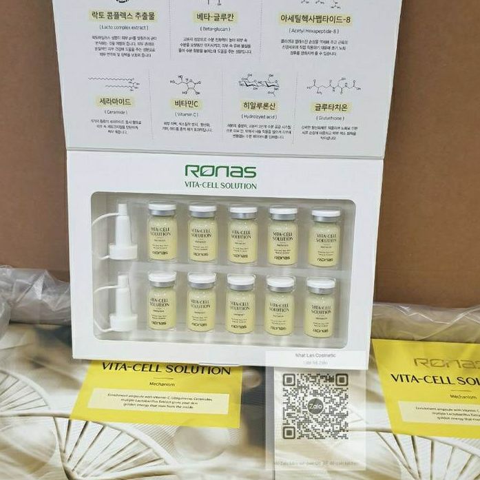 Hộp 10 lọ Tế bào gốc ronas vàng chăm sóc da