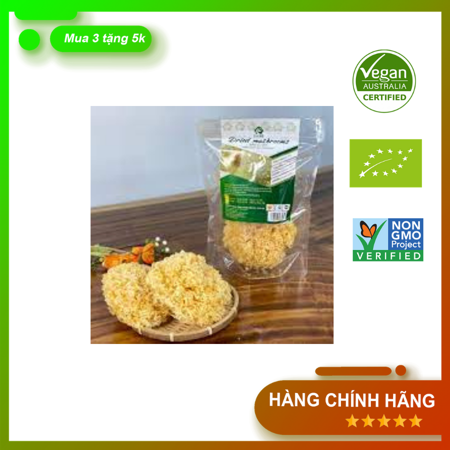 Nấm tuyết khô hữu cơ phú gia 40g nấu chè, nấu cháo