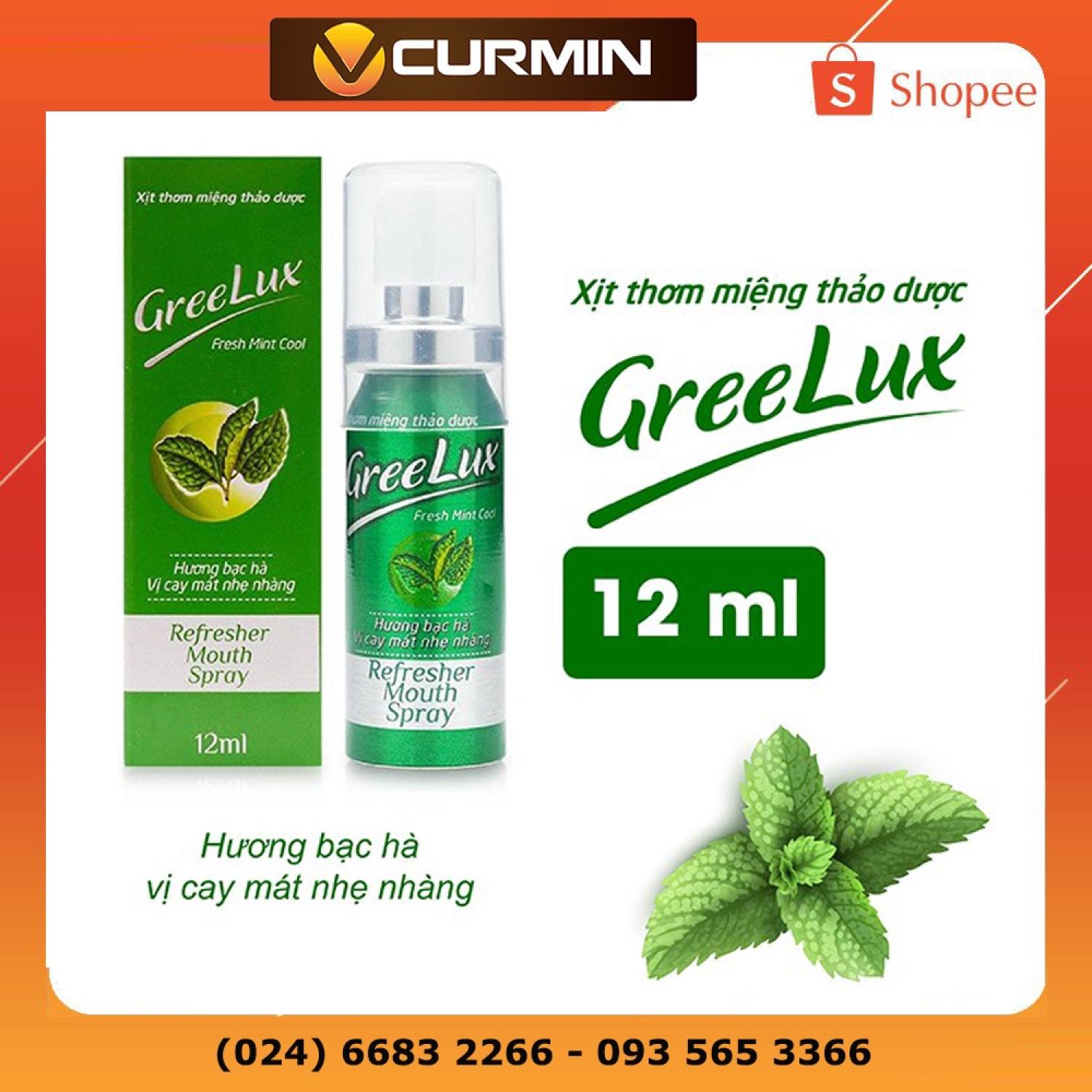 Xịt Thơm Miệng Greelux Fresh Mint Cool
