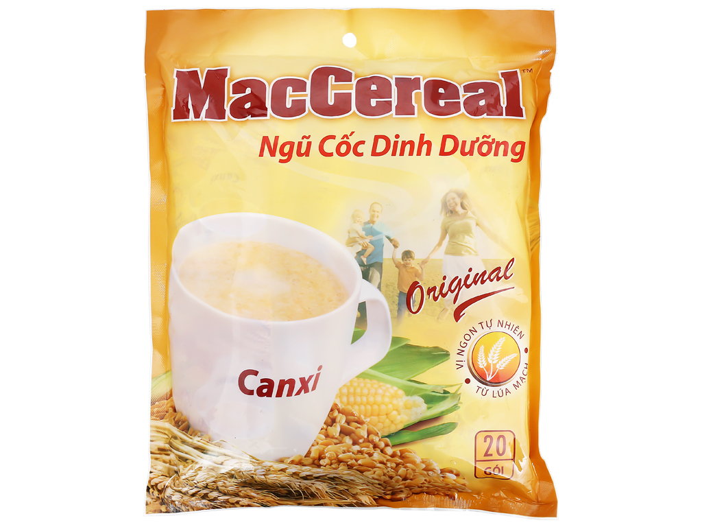 Bột ngũ cốc dinh dưỡng MacCereal Canxi (túi 20 gói nhỏ)