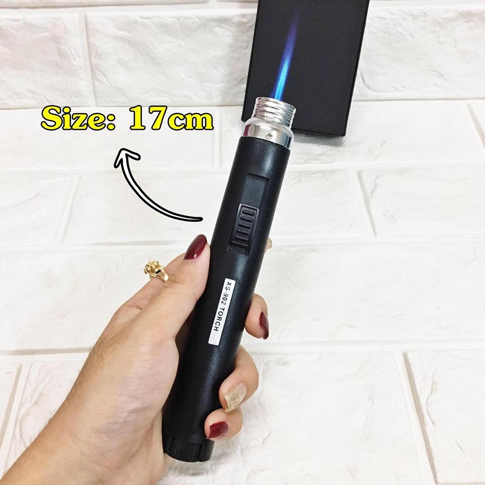 BẬT LỬA KHÒ RÃNH TAY XS902 CÓ CHÂN ĐẾ - LỬA HOẢ TIỄN (LỬA KIM) SIZE: 17CM - (XÀI GAS)