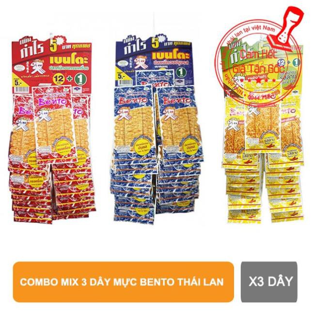 Mực bento đỏ xanh vàng được chọn màu dây 13 gói 5g x 3 dây