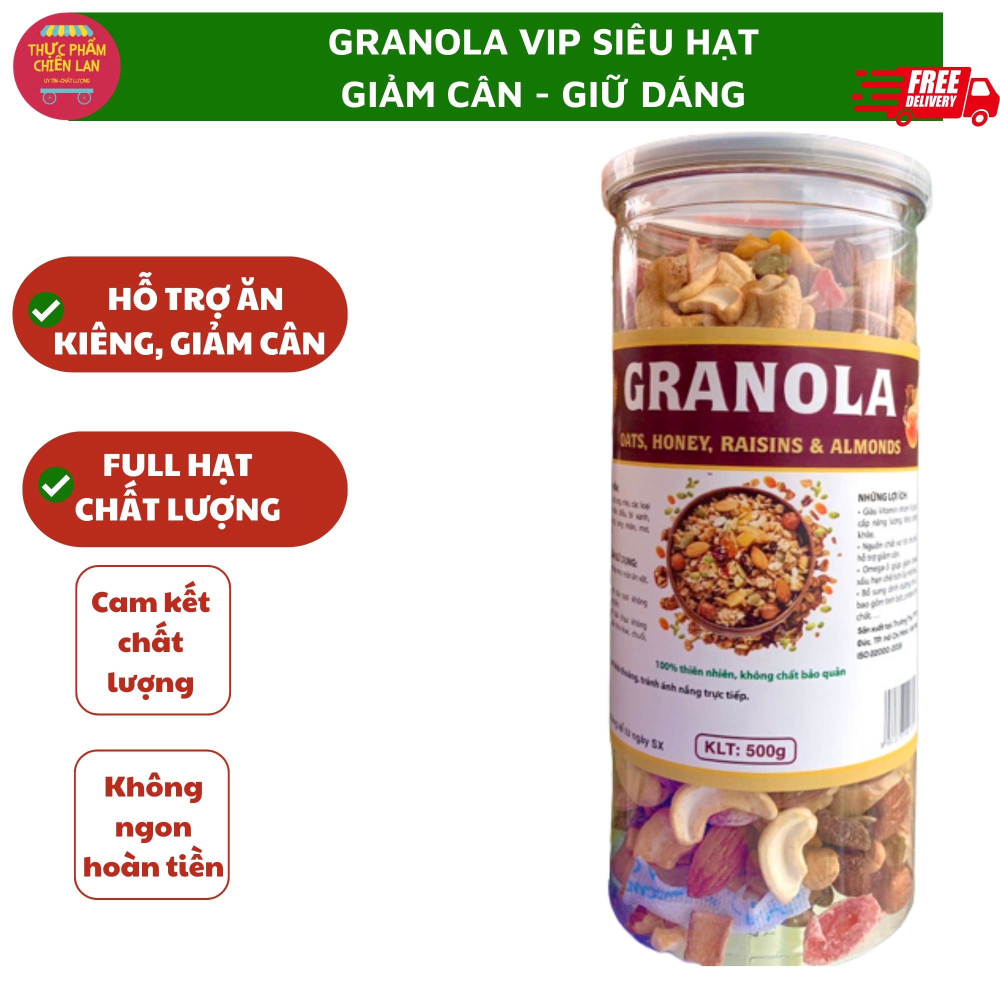 Granola VIP Siêu Hạt Giúp Ăn Kiêng Giảm Cân Hiệu Quả