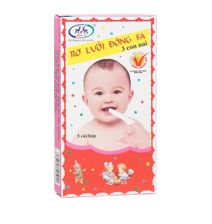 5 hộp rơ lưỡi đông fa - vệ sinh làm sạch lưỡi răng miệng cho bé