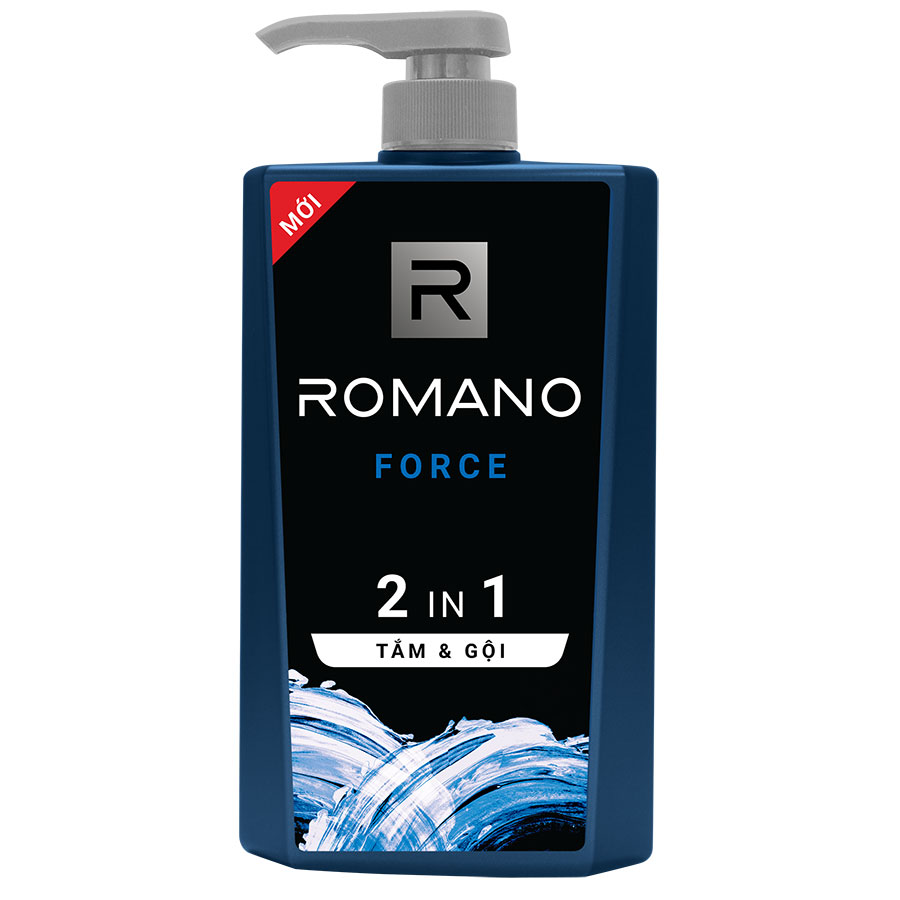 Tắm gội 2 trong 1 Romano Force hương nước hoa 650g