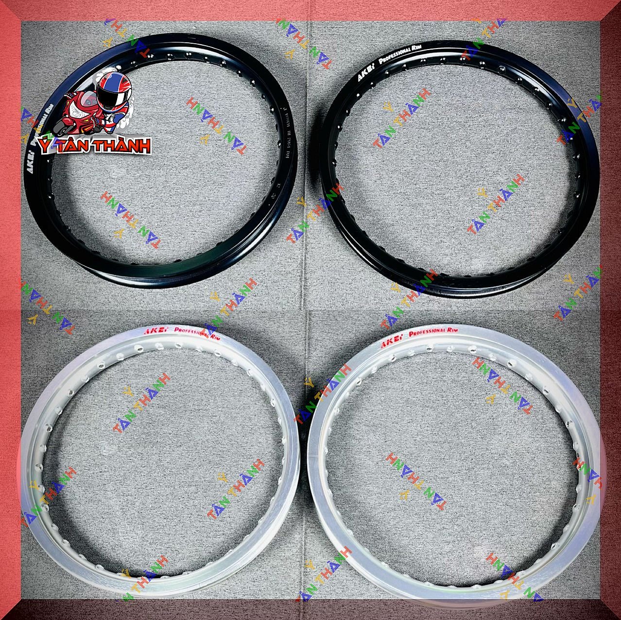 Niềng nhôm Ekei 1.4-1.6-14 cho xe tay ga MS20
