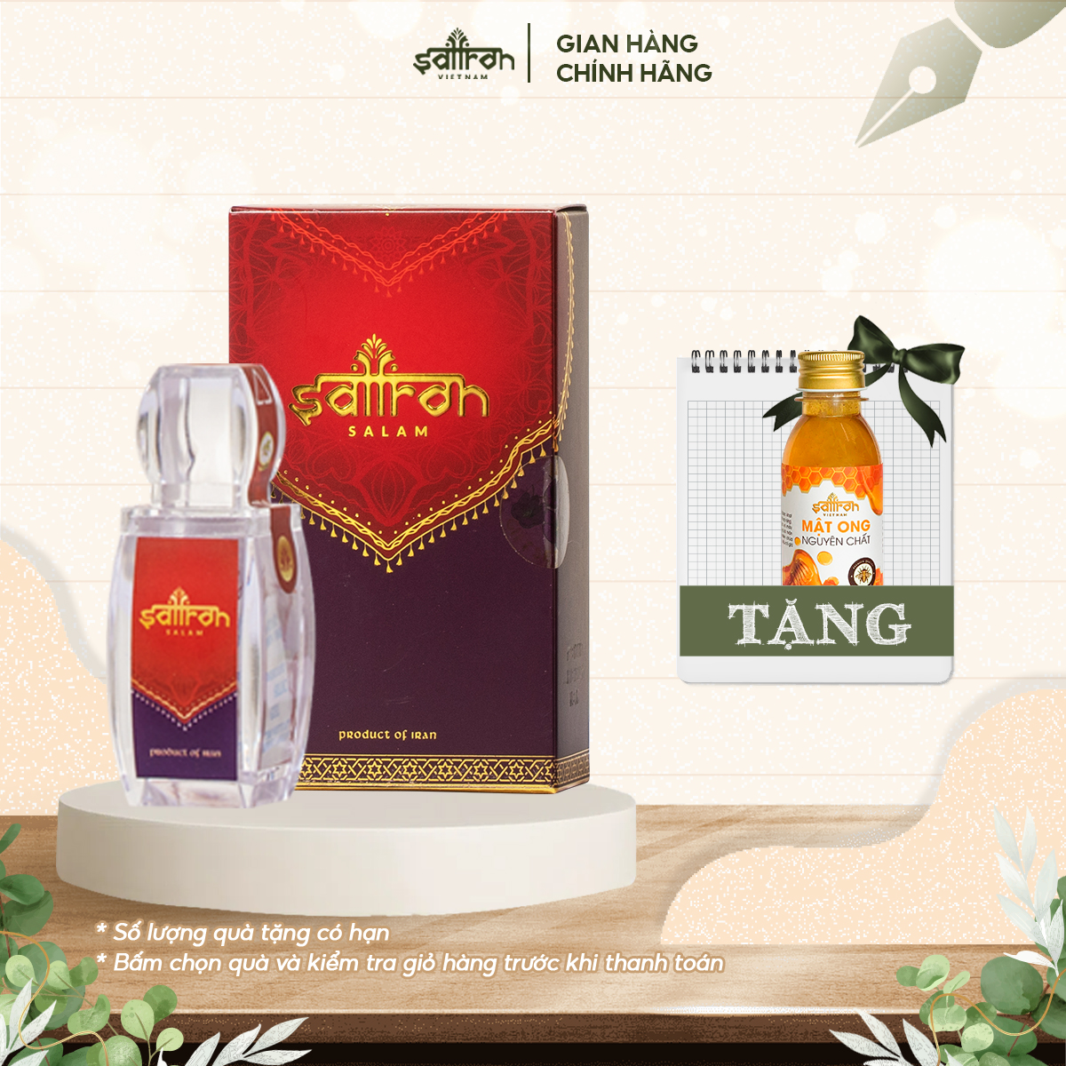 Nhụy hoa nghệ tây SALAM Super Negin 1Gram cao cấp SAFFRON VIỆT NAM