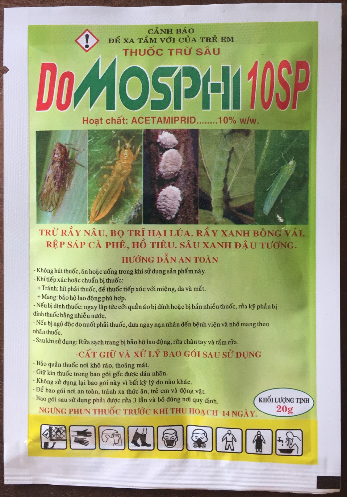Thuốc trừ rầy rệp DOMOSPHI 10SP - gói 20g