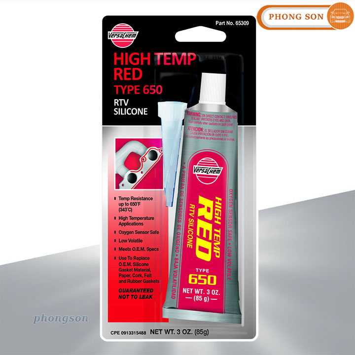 Keo dán gioăng RTV Silicone Versachem High Temp Red (màu đỏ, chịu nhiệt)