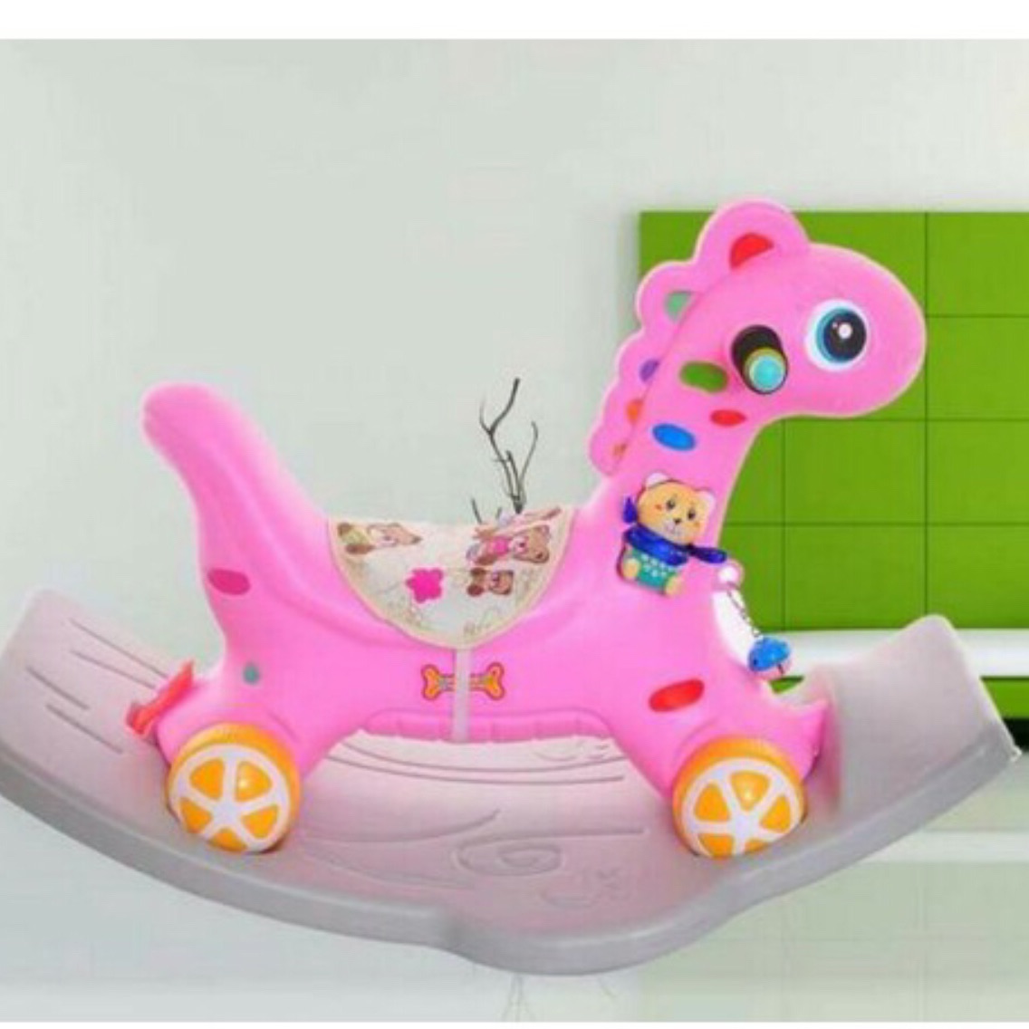 Ngựa Bập Bênh 2 in 1 vừa là Bập bênh vừa là chòi chân cho Bé  vận động