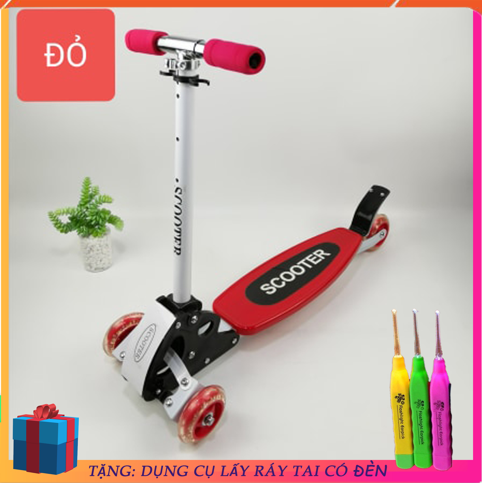 Xe Scooter Trẻ Em, Xe trượt Scooter bằng kim loại bền chắc cho các bé từ 3-10 tuổi, tải trọng 60kg, món quà tuyệt vời cho bé