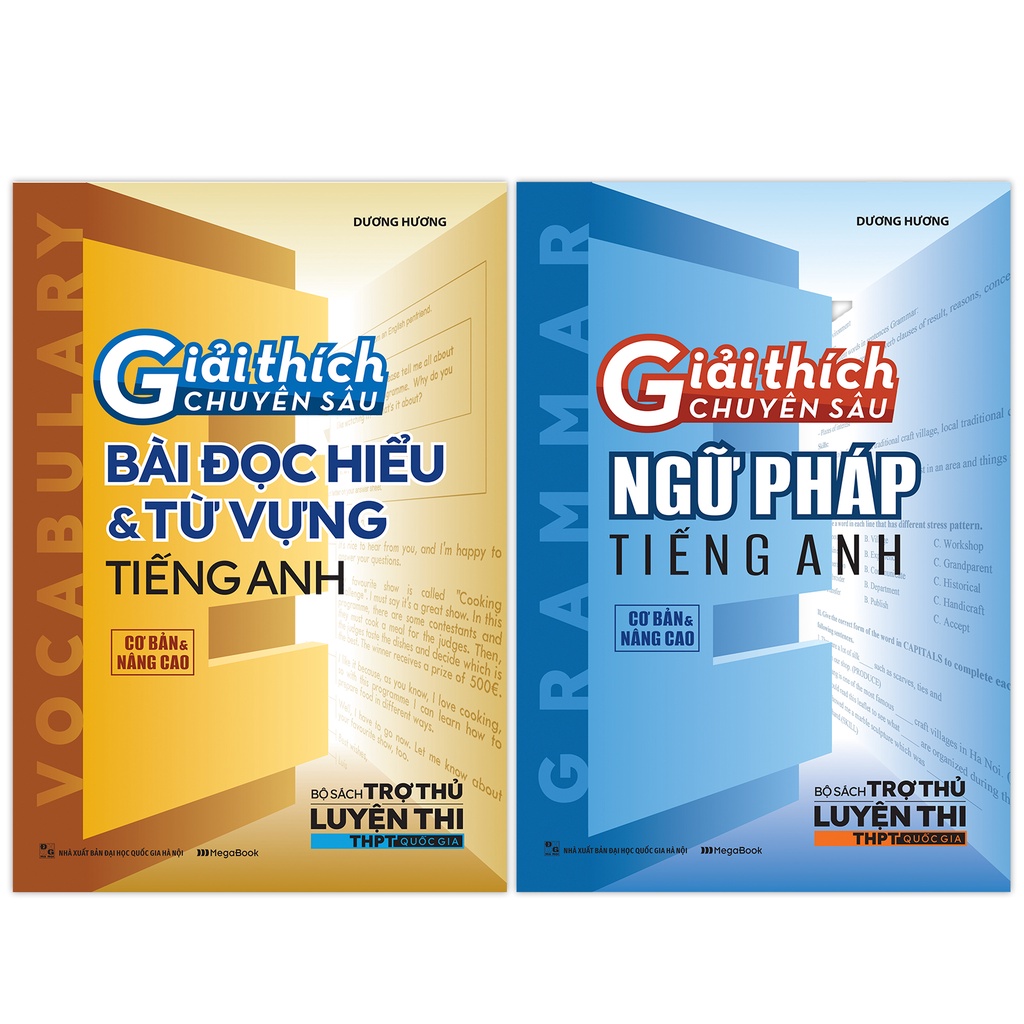 Sách combo giải thích chuyên sâu ngữ pháp - đọc hiểu, từ vựng tiếng anh - megabook