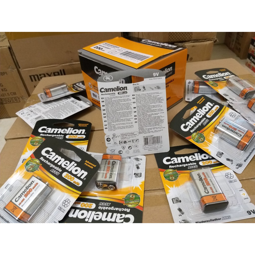 Pin sạc 9v camelion 200mah
