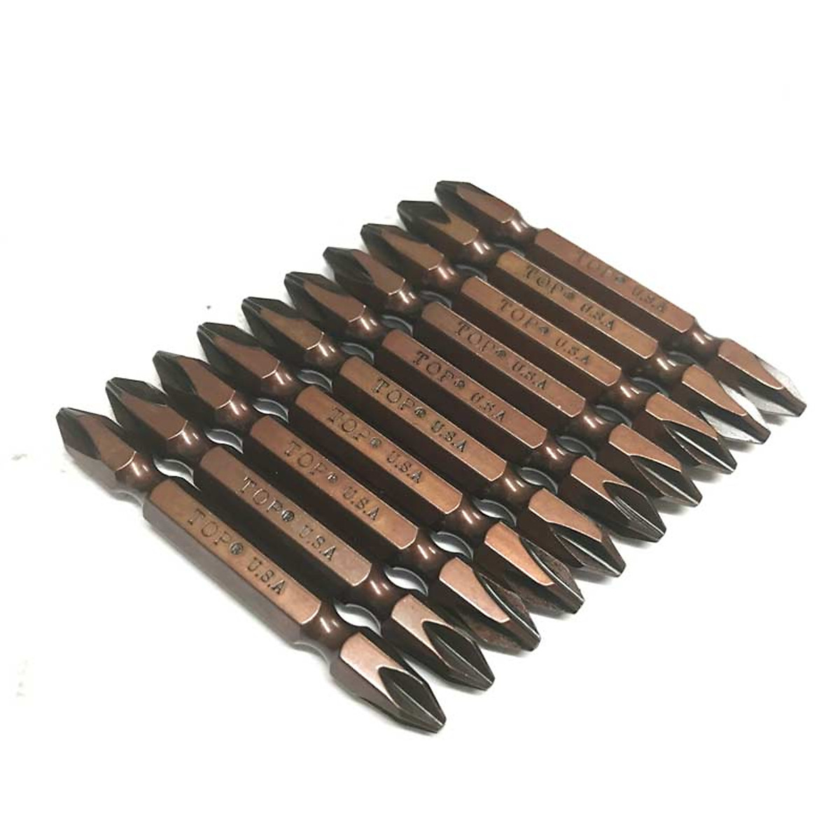 10 mũi vít 2 đầu ngắn 65mm xi nâu top - tbd-14067b