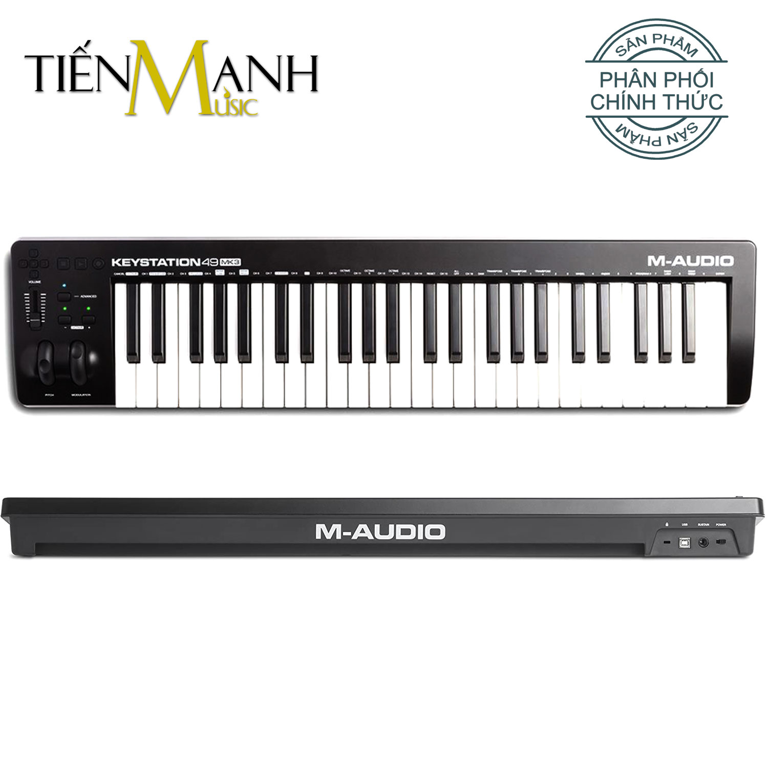 M-Audio Keystation 49 MK3 Ultra Portable USB MIDI Keyboard Controller MKIII MAudio Bàn phím làm nhạc - Sản xuất âm nhạc producer