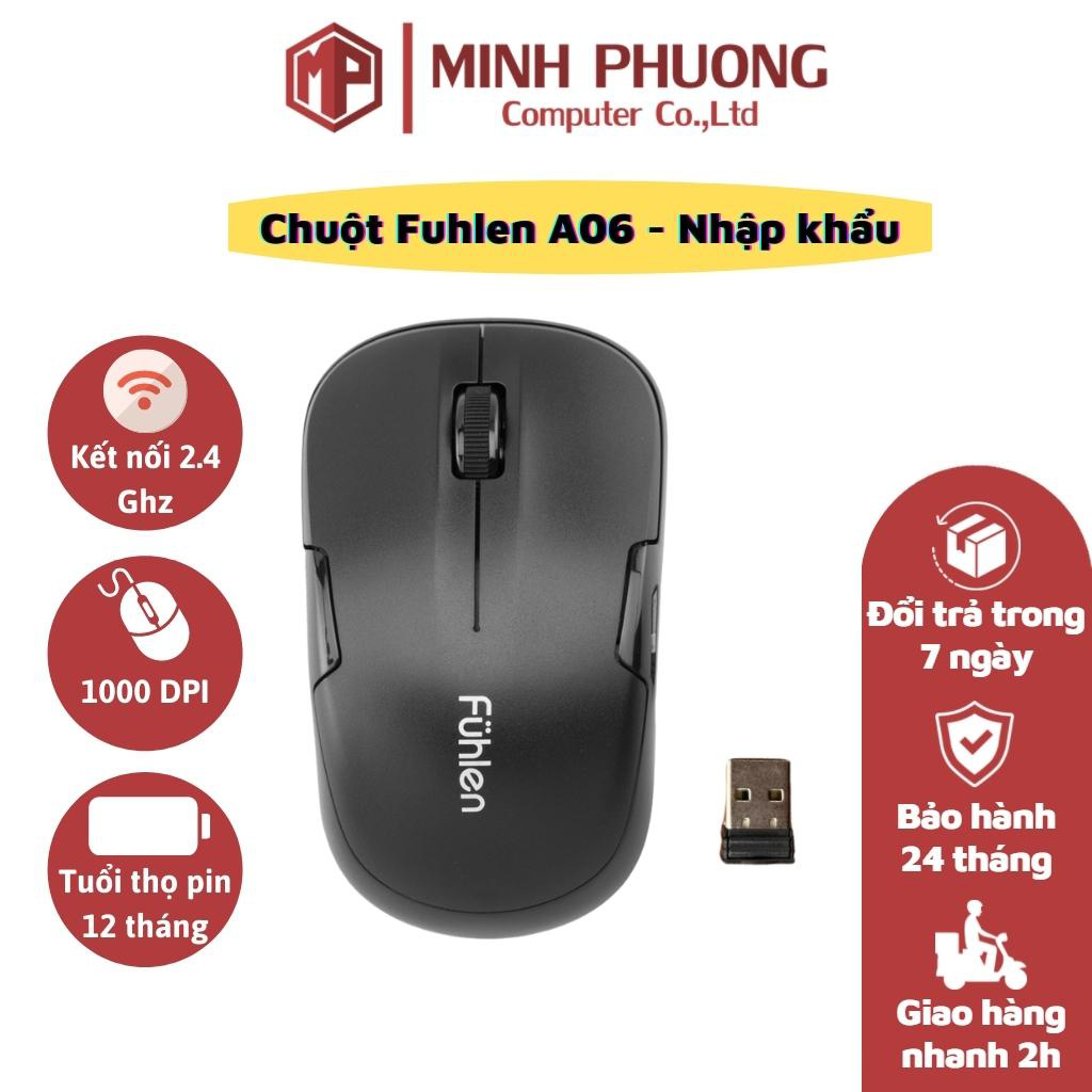 Chuột không dây Fuhlen A06 - Hàng nhập khẩu bảo hành 24 tháng 1đổi 1 trong vòng 14 ngày nếu có lỗi