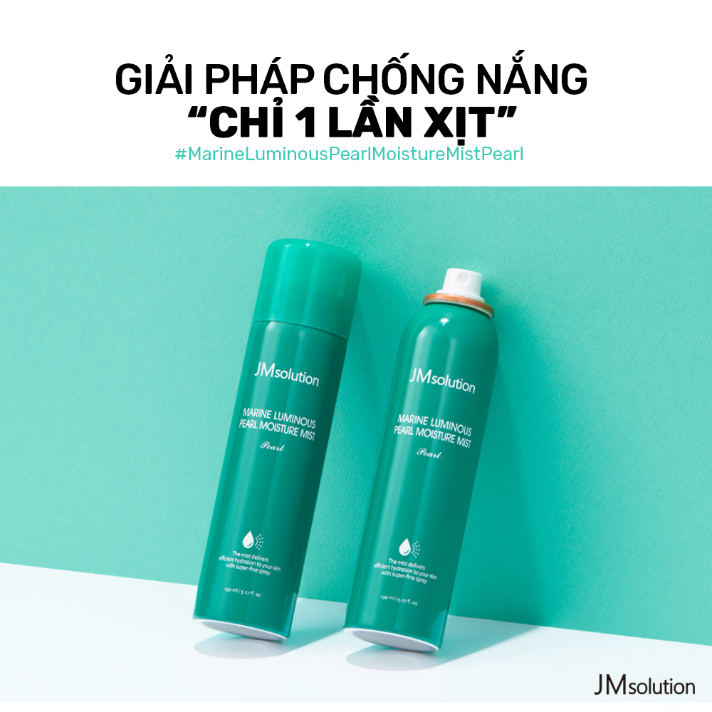 Xịt chống nắng jmsolution chiết xuất ngọc trai jm solution marine luminous pearl sun spray 180ml spf 50+, pa++++