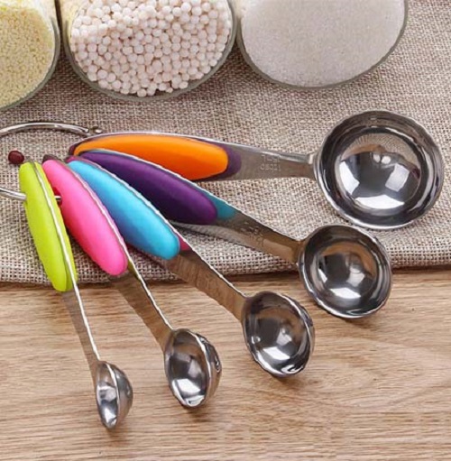 Bộ 5 muỗng đong inox sắc màu - cao cấp
