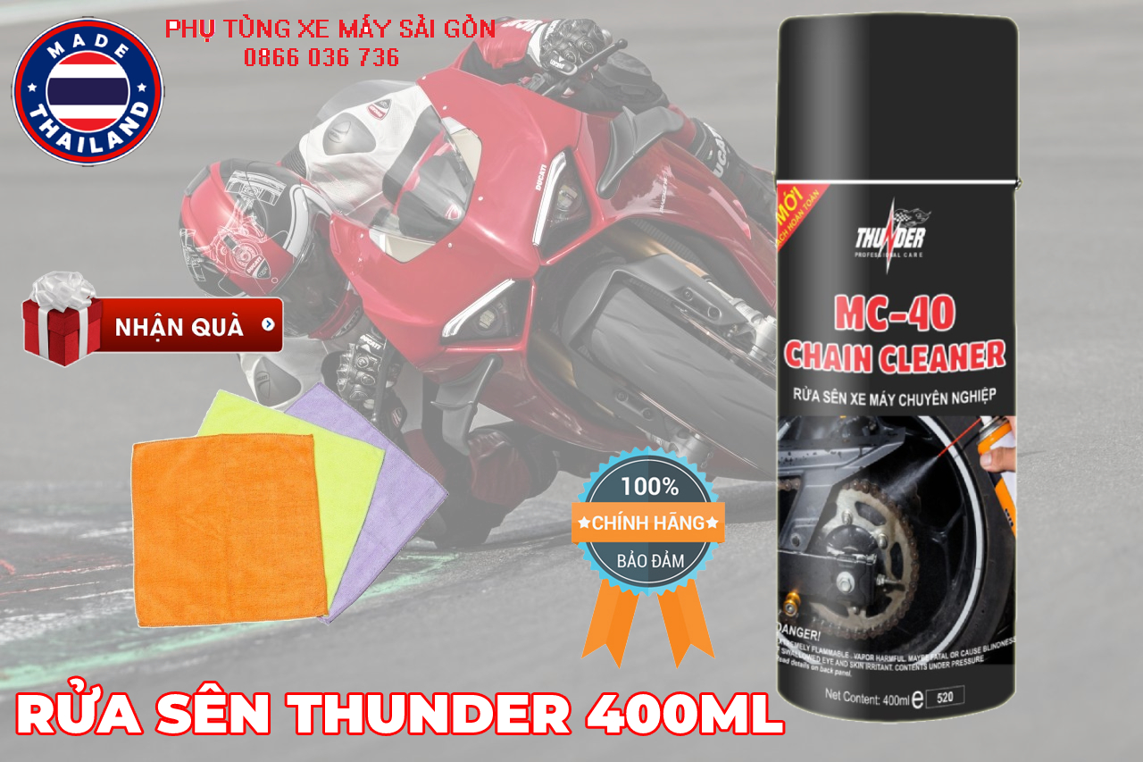 Chai rửa sên vệ sinh sên thunder mc-40 400ml